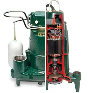 Zoeller Sump Pump Inside and Outside At PumpsSelection.com